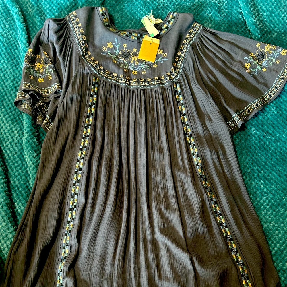 Flower Embroidered Top